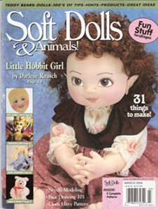magazine SOFT DOLLS & ANIMALS~Winter 1999 cloth doll patterns tips techniques 