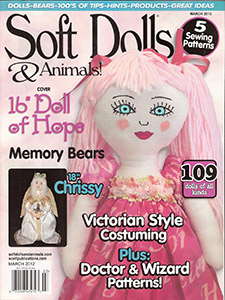 SOFT DOLLS & ANIMALS~November 2013 cloth doll patterns~techniques~tips magazine 