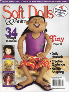 SOFT DOLLS & ANIMALS~January 2014 cloth doll patterns~techniques~tips magazine 