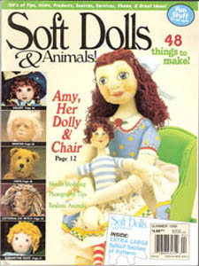 SOFT DOLLS & ANIMALS~May 2003 cloth doll patterns~techniques~tips magazine 