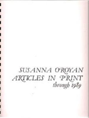Cover Image Property of Susanna Oroyan